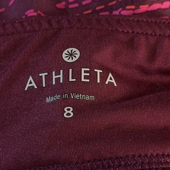 Athleta Sz 8 Ramp It Up Skort Abstract Activewear Zip Pocket Stretch Liner Golf - Picture 5 of 7
